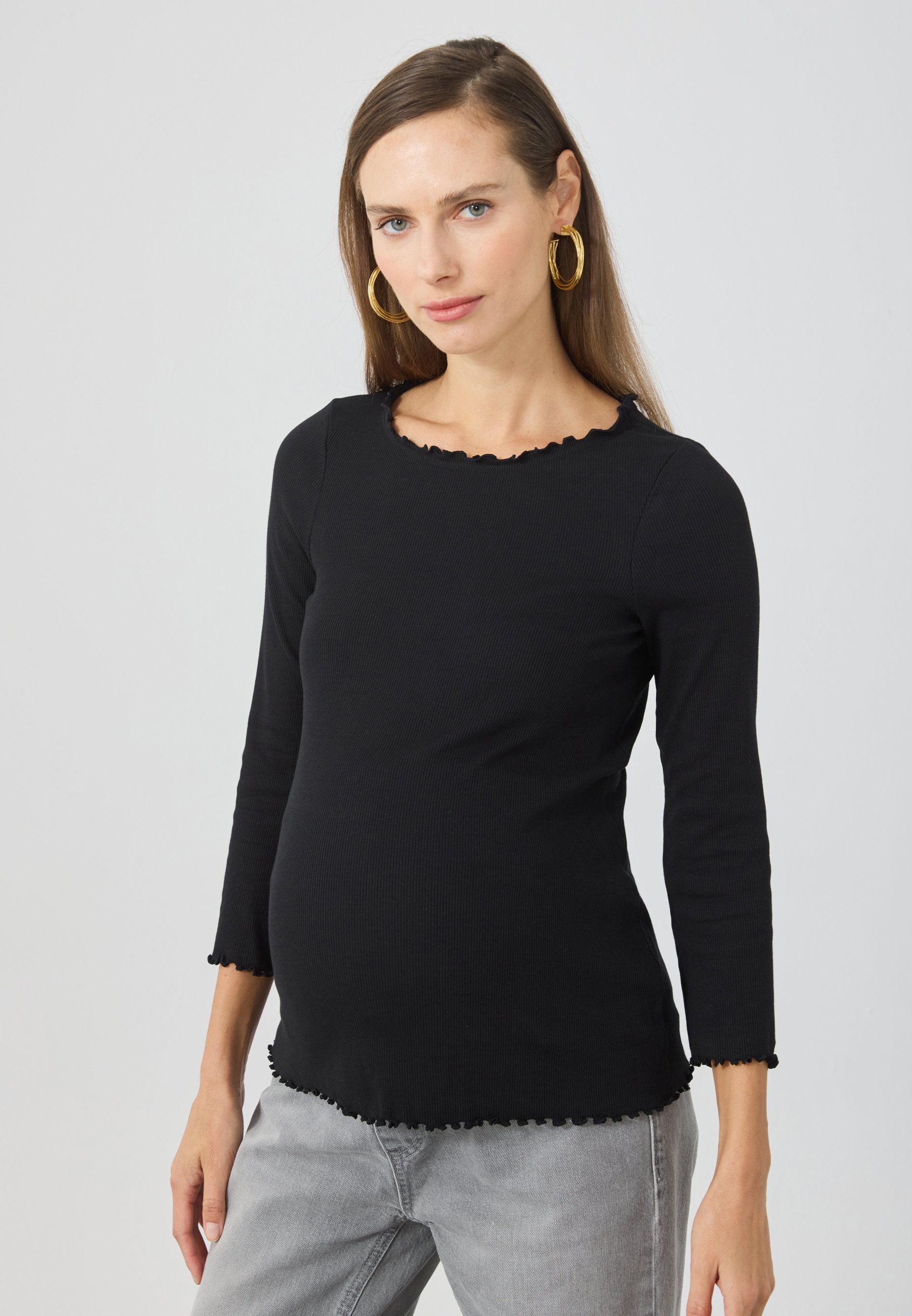 Anna Field MAMA pikkade varrukatega pluus - must