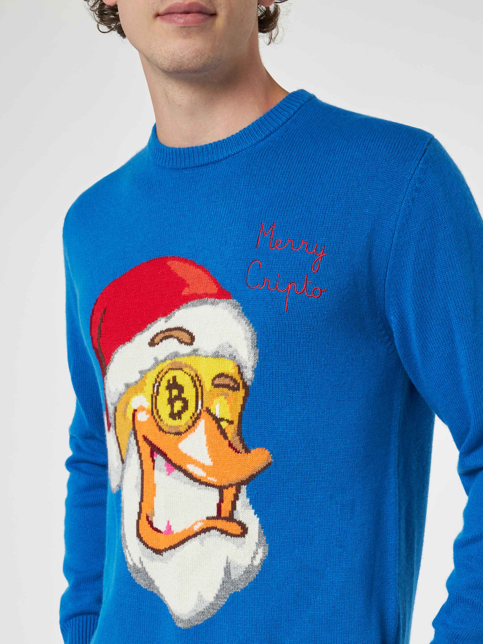 Maglione da uomo girocollo con stampa jacquard Crypto Ducky | EDIZIONE
