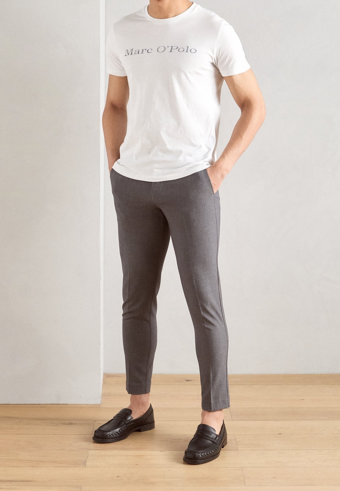 Pantaloni chino Lindbergh - grigio screziato