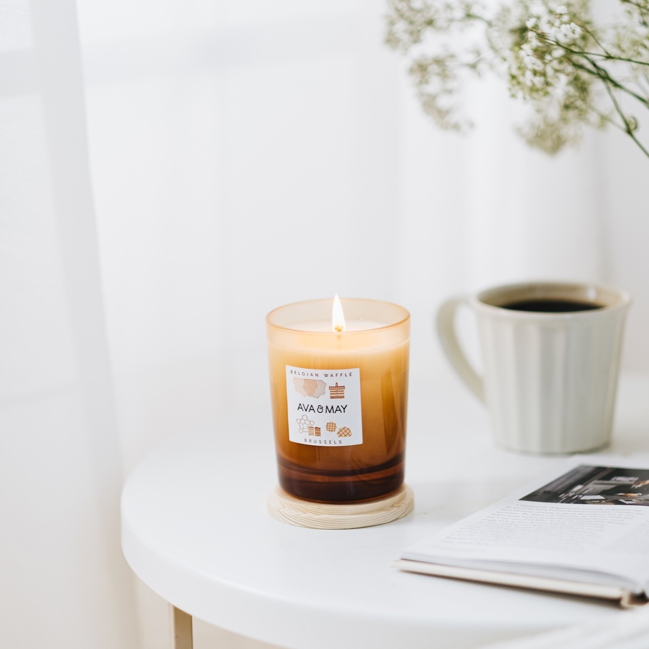 AVA & MAY Bougie parfumée Gaufre Belge