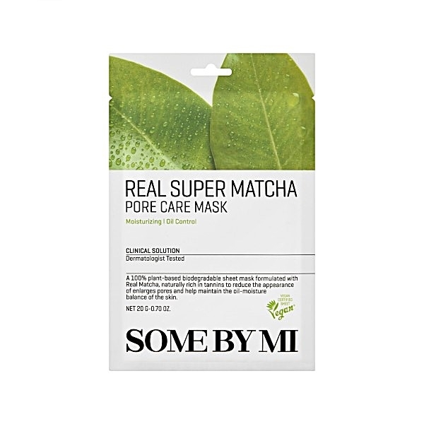 SOME BY MI Real Super Matcha -huokosia hoitava kangasnaamio
