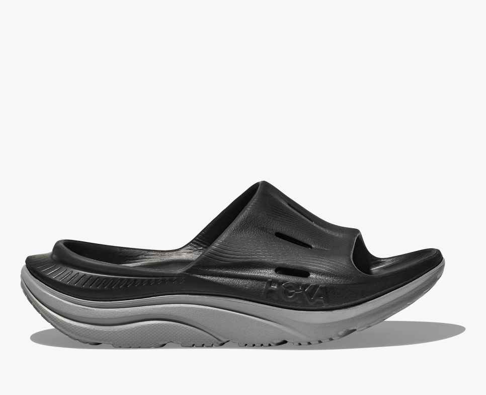 HOKA Ora Recovery Slide 3 Schwarz / Stellar Grey