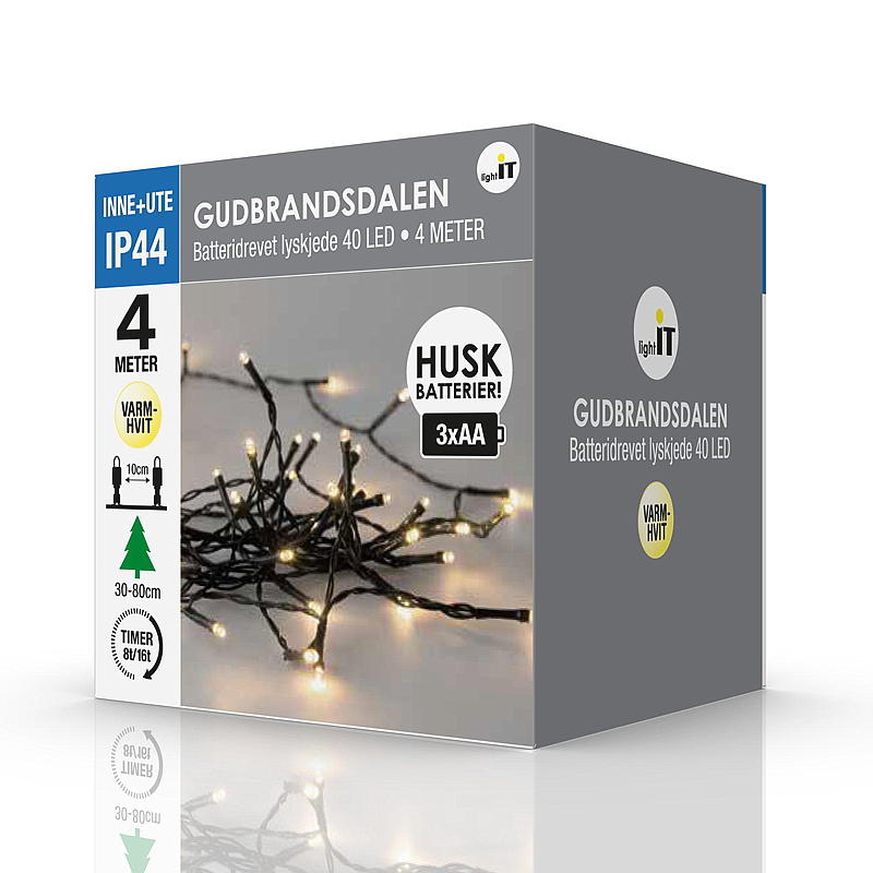 Light IT Ljusslinga 40 LED Varmvit, Gudbrandsdalen