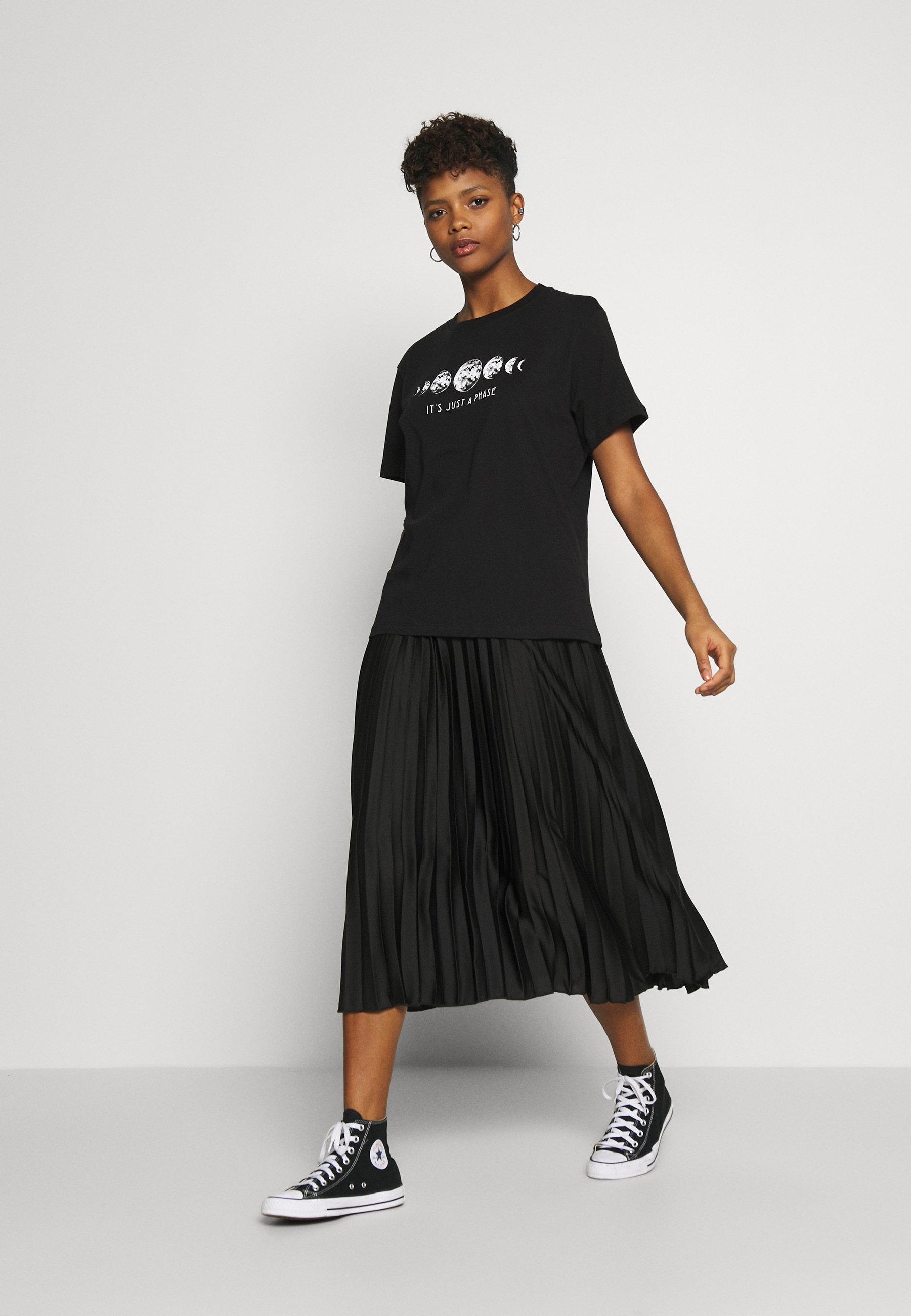 Even&Odd Print T-Shirt - schwarz