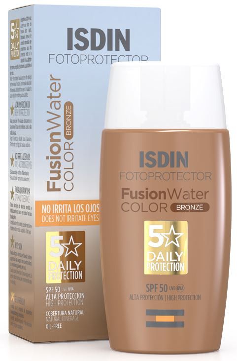 Fusion Water Magic tonētais saules aizsargkrēms ar SPF 50 Aptiekas grims