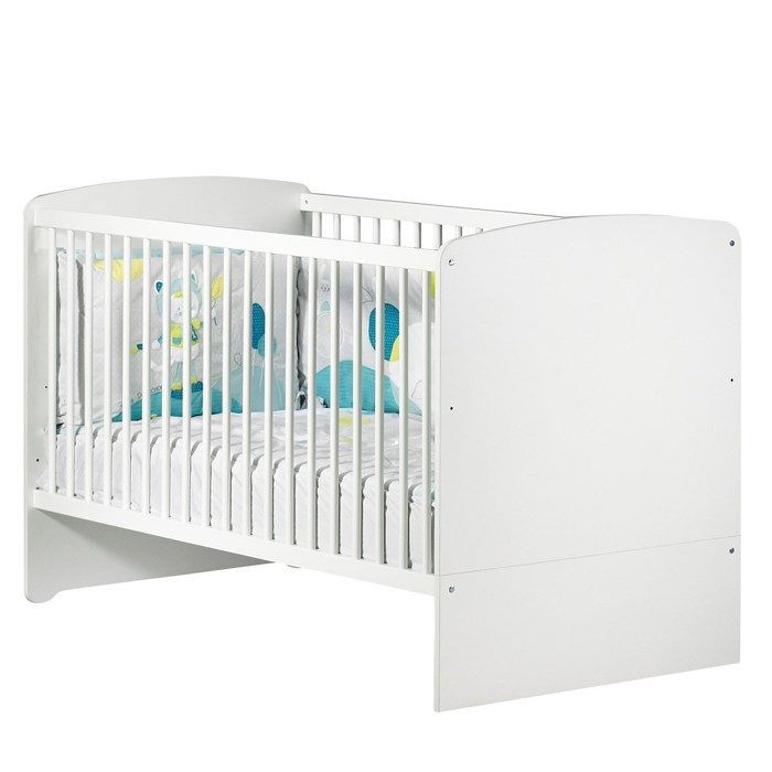 Cama convertible - 140x70cm - Babyprice Basic - Madera blanca