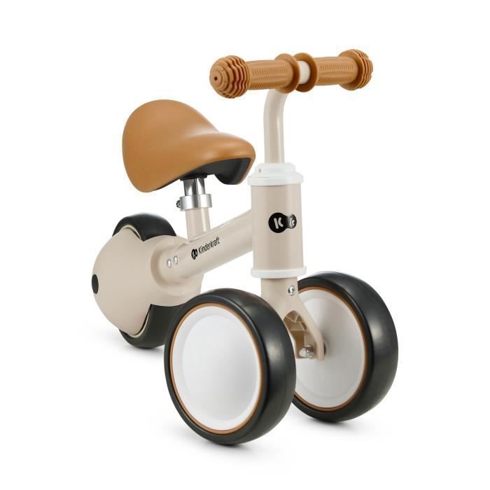 Kinderkraft CUTIE Baby Balance Bike, Mini Tricycle Lightweight 1.8 kg, Easy to Carry, Original Design, For Children From 1 Year Old, Beige