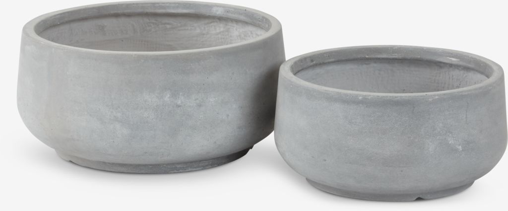 Terases puķupods Ø44/36 pelēks 2 gab./komplektā
