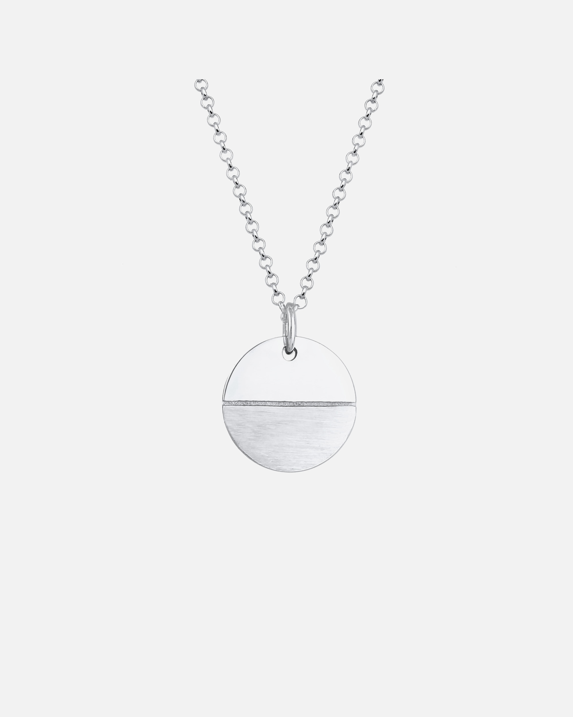 Elli Pendentif plaquette pour dames Look Geo Matte en 925/1000 argent massif