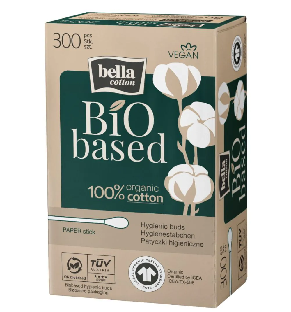 Bella Cotton BIOBased patyczki papierowe 300 szt.