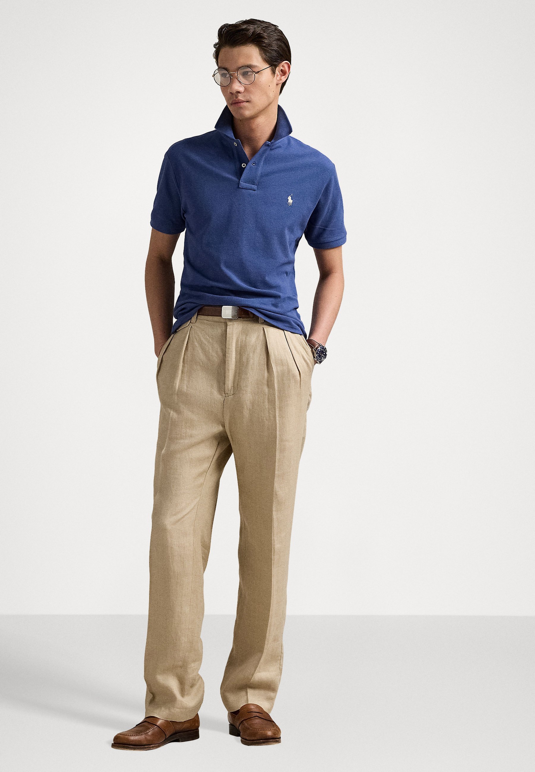 Polo Ralph Lauren manches courtes - Polo bleu terre