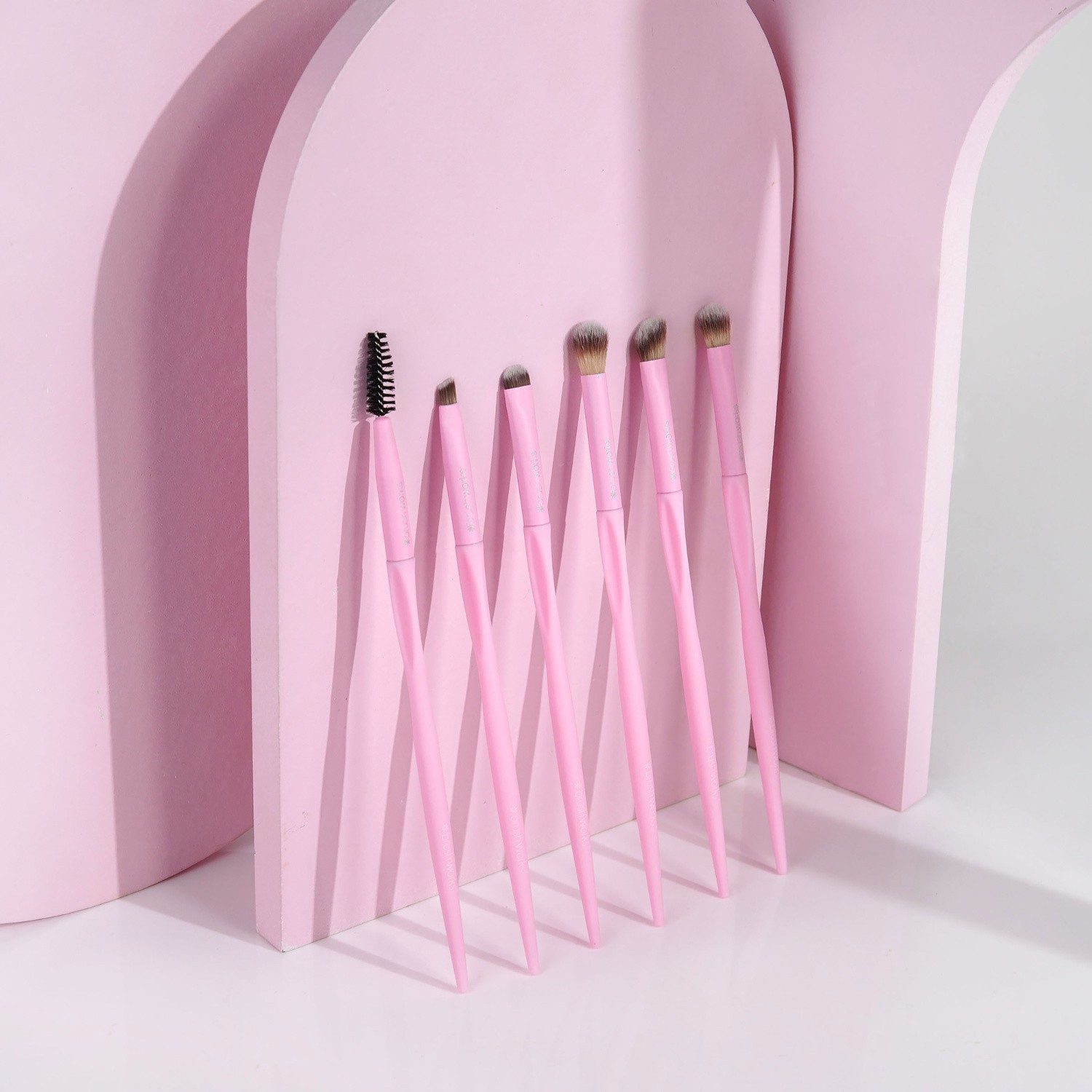 Brushworks Set de maquillage essentiel pour yeux et sourcils HD Rose