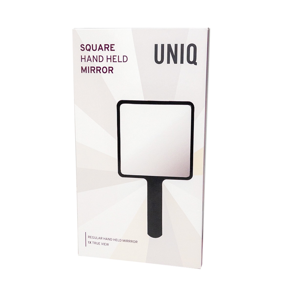 Specchietto cosmetico UNIQ, specchio a mano quadrato – 1 pezzo