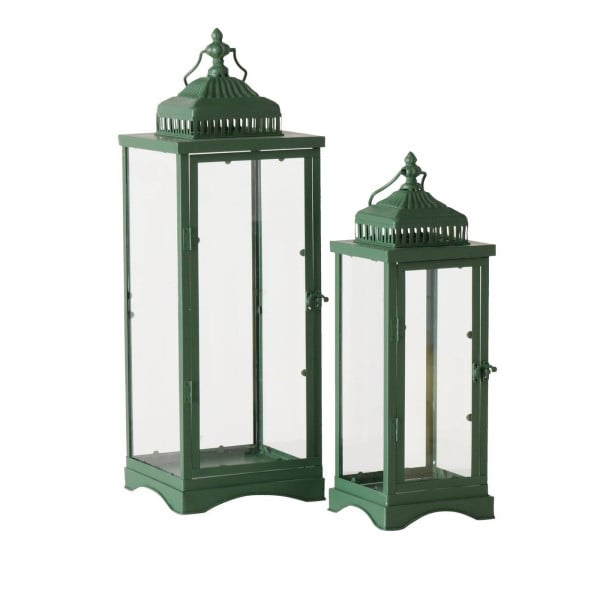 Lampion 2 szt. metalowy 65x22 cm GREEN