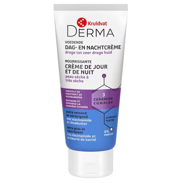 Kruidvat Derma dienas un nakts krēms sausai ādai, 50 ml