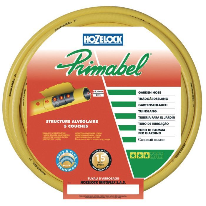 Gartenschlauch – HOZELOCK – Primabel – 50 m – Gelb – 5-lagig