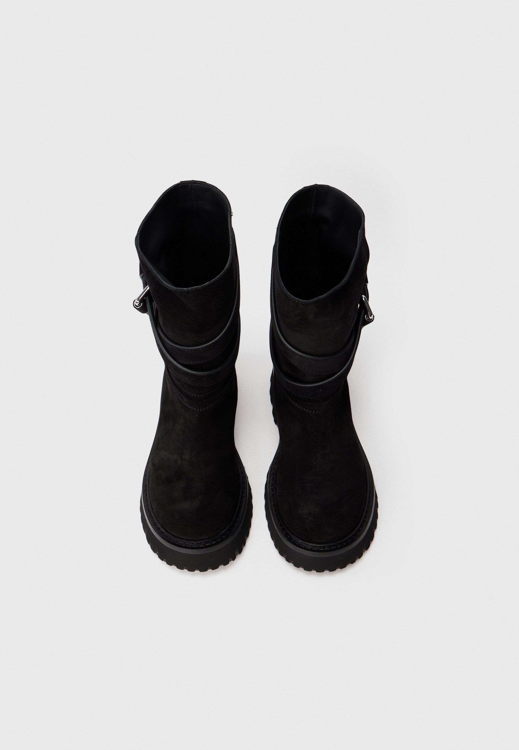 MOSCHINO Cowboy/biker ankle boot - nero/ecru