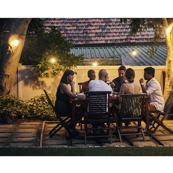 Solar lichtslinger - Home Deco Factory - 20 witte LED-lampjes - Wit