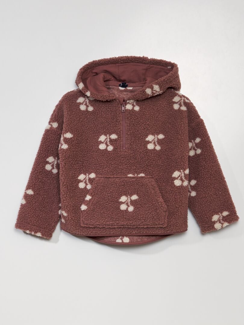 Sherpa coltrui met rits - ROZE