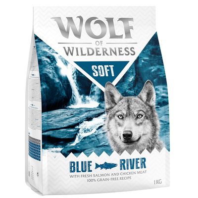 x 1 kg Wolf of Wilderness -kuivaruokaa koirille - 3 + 1 ilmaiseksi!*