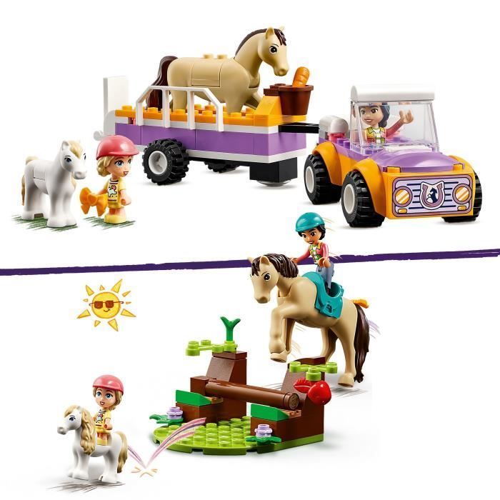 LEGO® 42634 Friends Hevos- ja poninvaunu, lelu, jossa on Liann, Zoya ja kaksi eläinhahmoa
