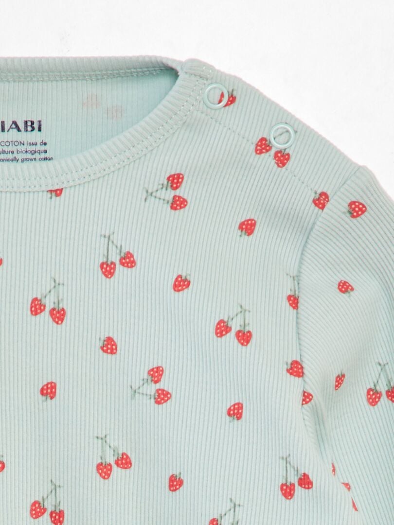 Geribbelde pyjamaset - 2-delig - BLAUW