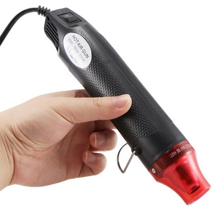 Pistola de calor, pistola de aire caliente eléctrica de 300 W para termocontracción y sellado de sellos FIMO