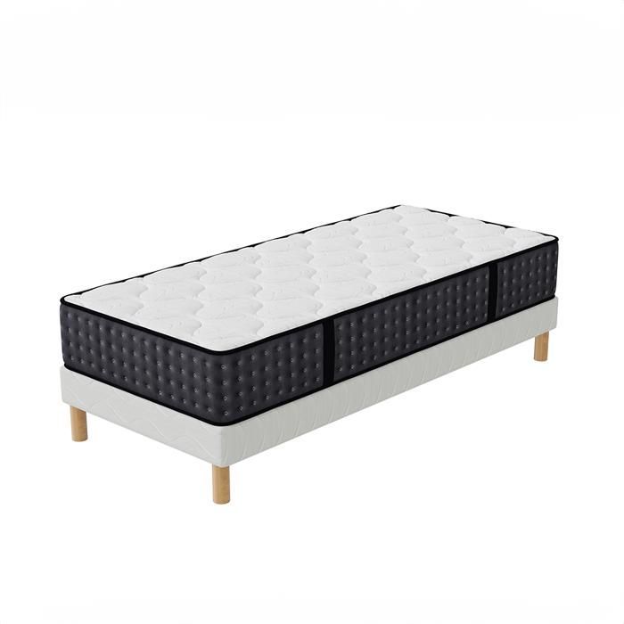 Base de cama + colchón COSMOS de 90x190 cm, altura 26 cm, espuma Techno Foam de alta densidad, confort equilibrado, 4 patas incluidas.
