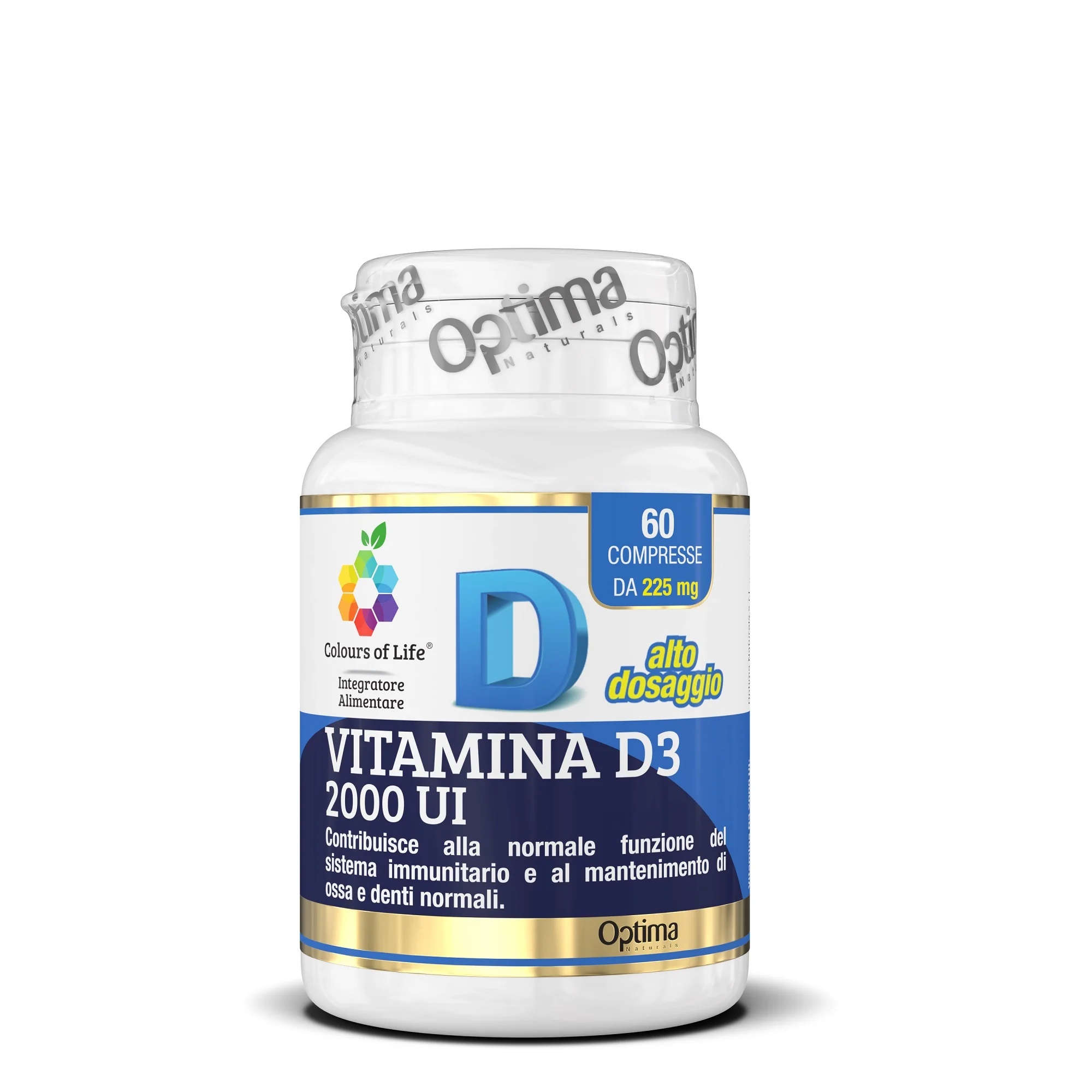 OPTIMA Vitamine D3 2000 60 tabletten met kleurstoffen
