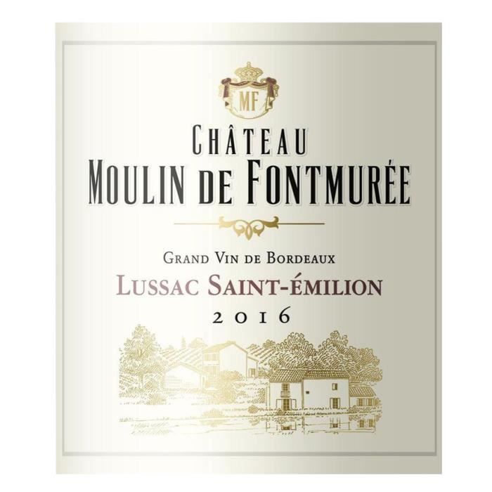 Château Moulin de Fontmurée 2016 Lussac Saint-Emilion - Vino Tinto Burdeos