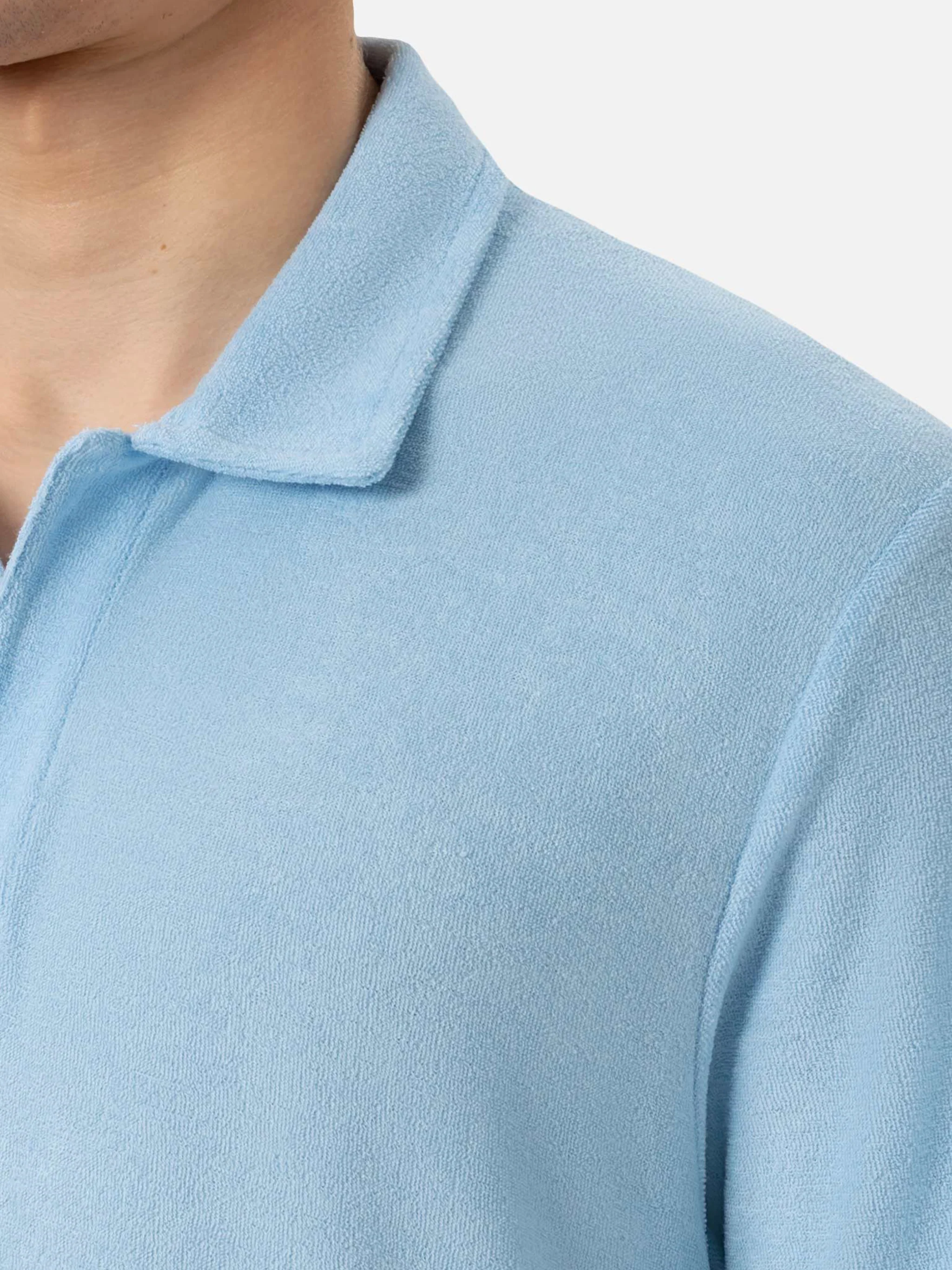 Polo Jeremy in spugna azzurro chiaro