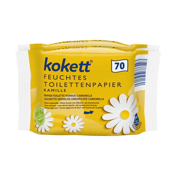 Vlhčený toaletní papír s heřmánkem, balení 12 kusů
