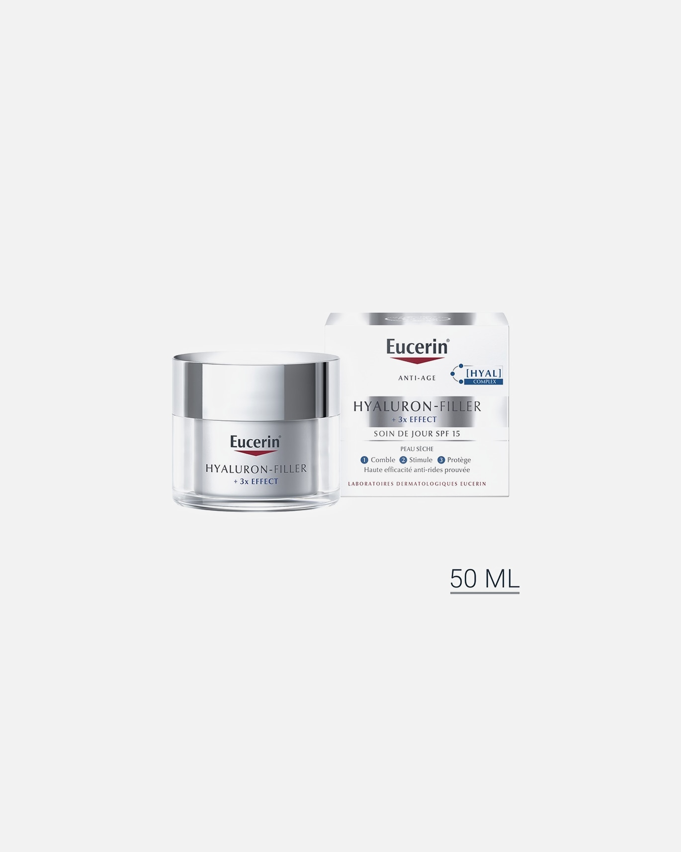 Eucerin HYALURON-FILLER + 3x EFFECT Soin de Jour SPF15 Peau Sèche