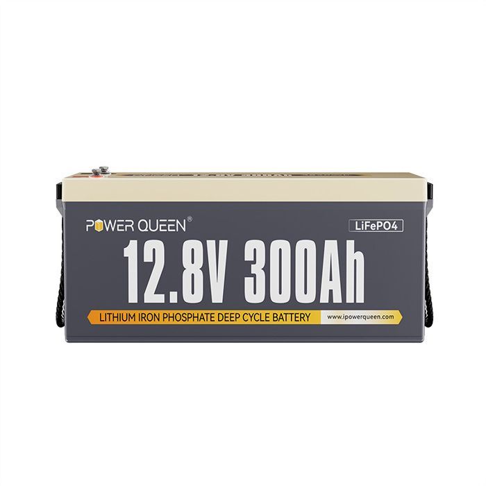 Power Queen 12V 300Ah Lithium LiFePO4-accu - 3840Wh - 200A BMS - Meer dan 4000 oplaadcycli - Hoge capaciteit - L521*B238*H217mm