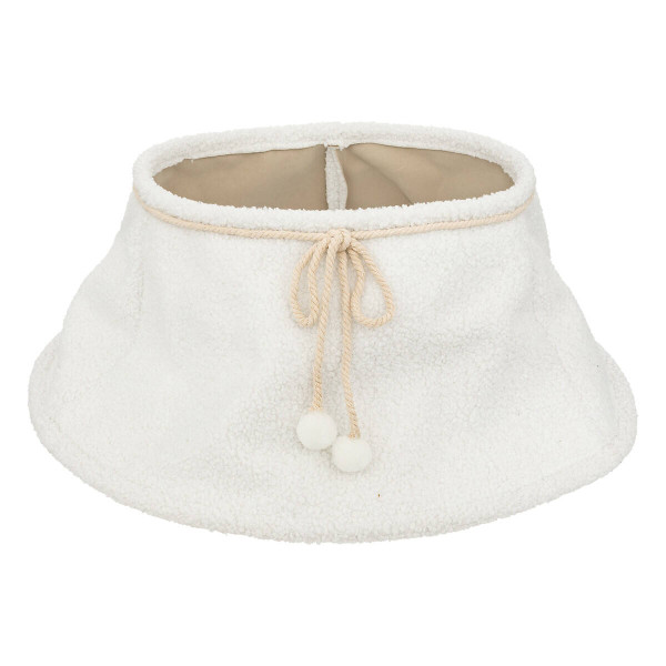 Spódniczka pod choinkę z białego pluszu, Ø 56 cm