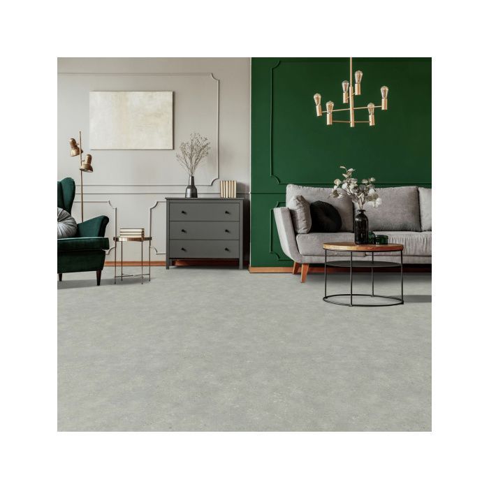 Suelo de linóleo imitación piedra caliza gris - Rollo de 3 m x 2 m
