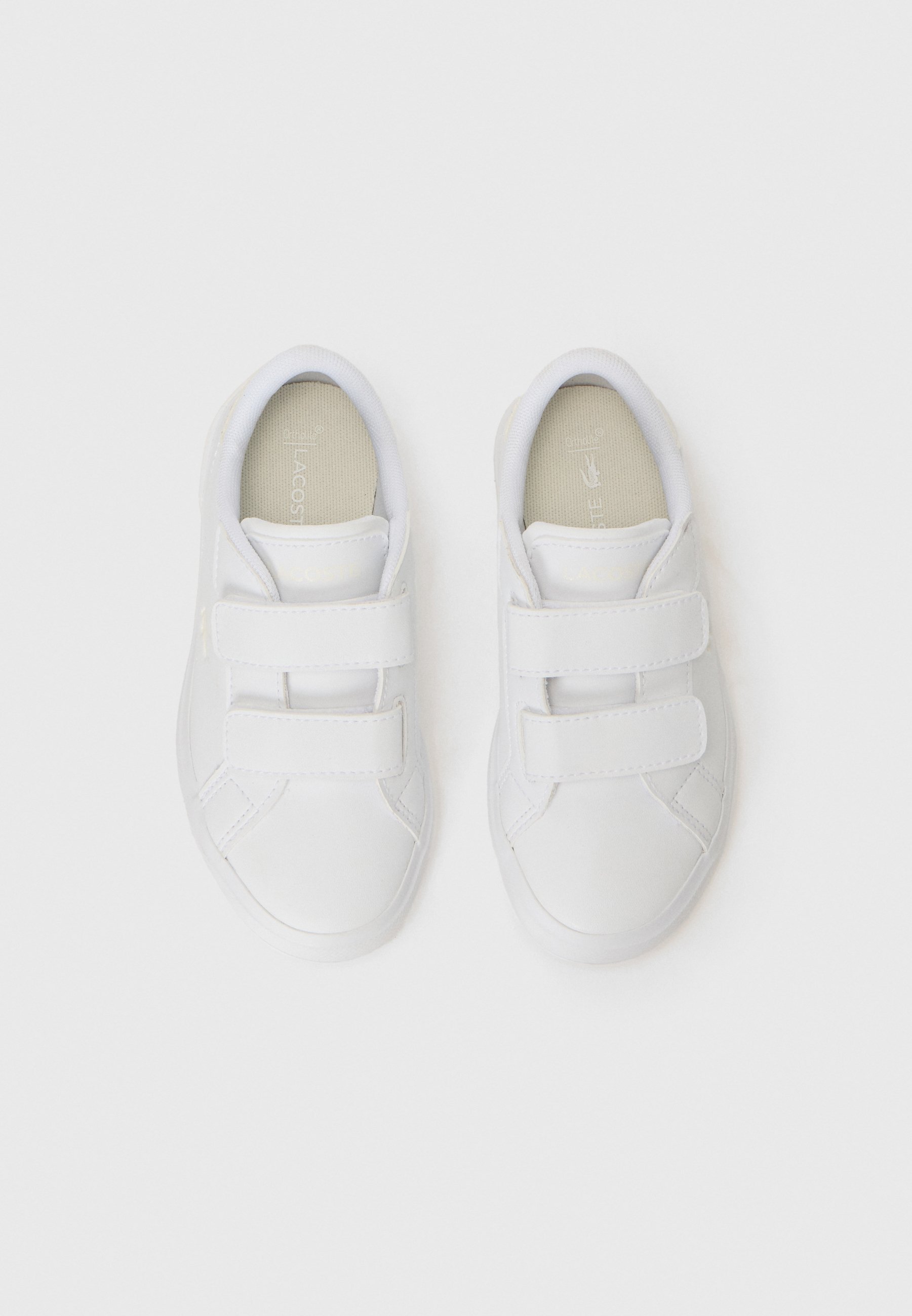 Lacoste POWERCOURT UNISEX - Vabaajajalatsid - valge/valge