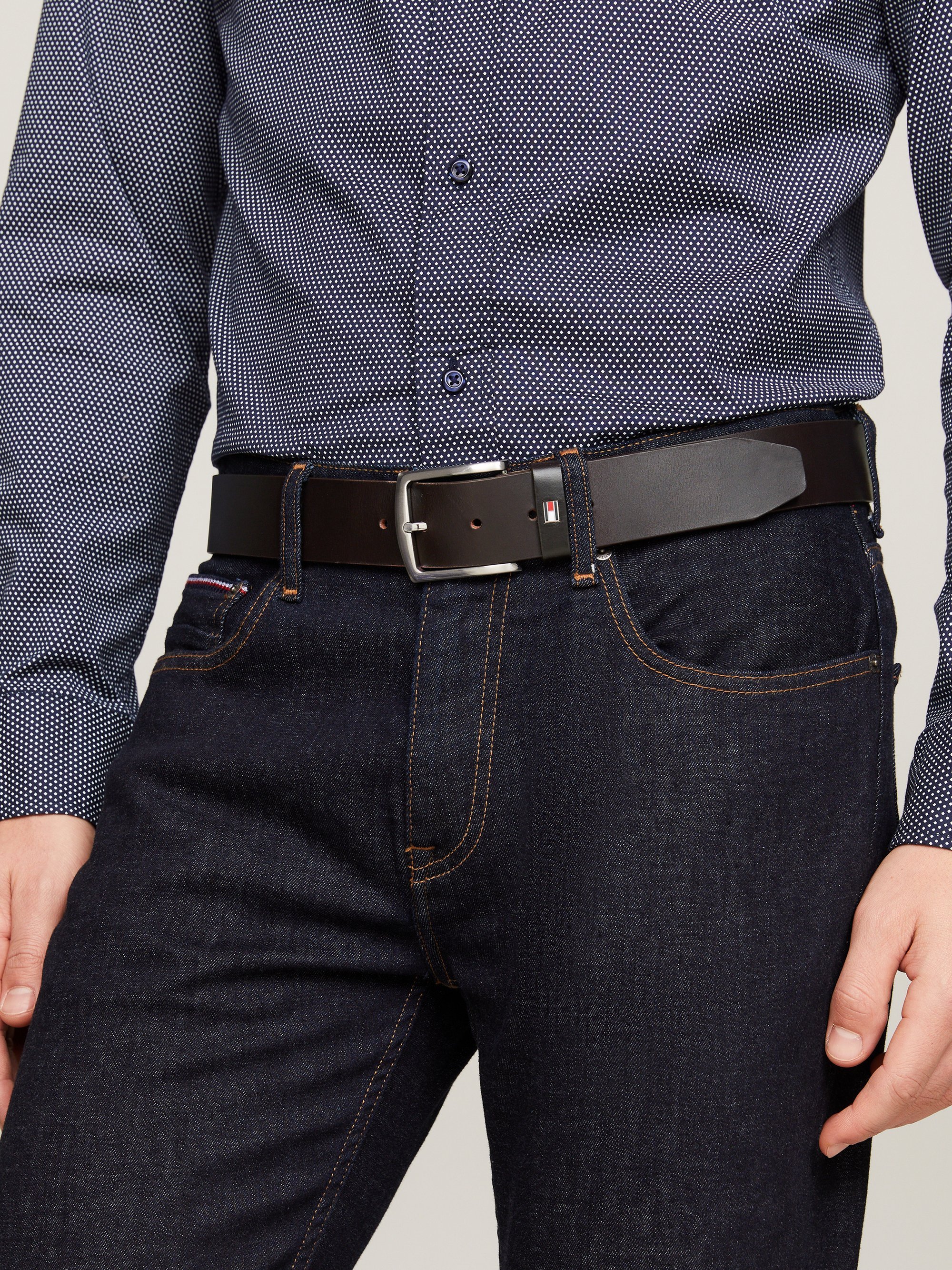 Tommy Hilfiger NEW DENTON - Cintura da lavoro - marrone