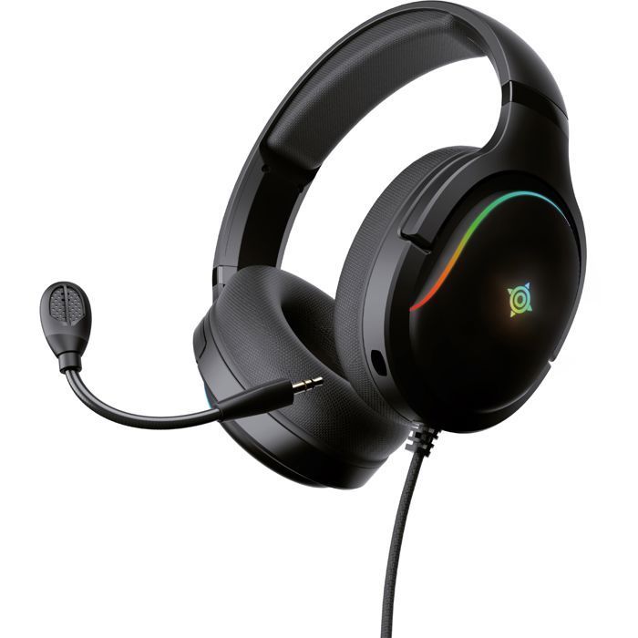 Wired gaming headset - NOVA GAMING - Borealis - Detachable microphone - RGB LED - Black