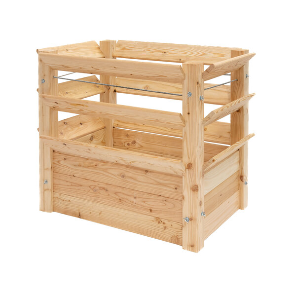 Canteiro elevado Premium XL Natural em madeira de lariço, 91 x 66 x 73 cm