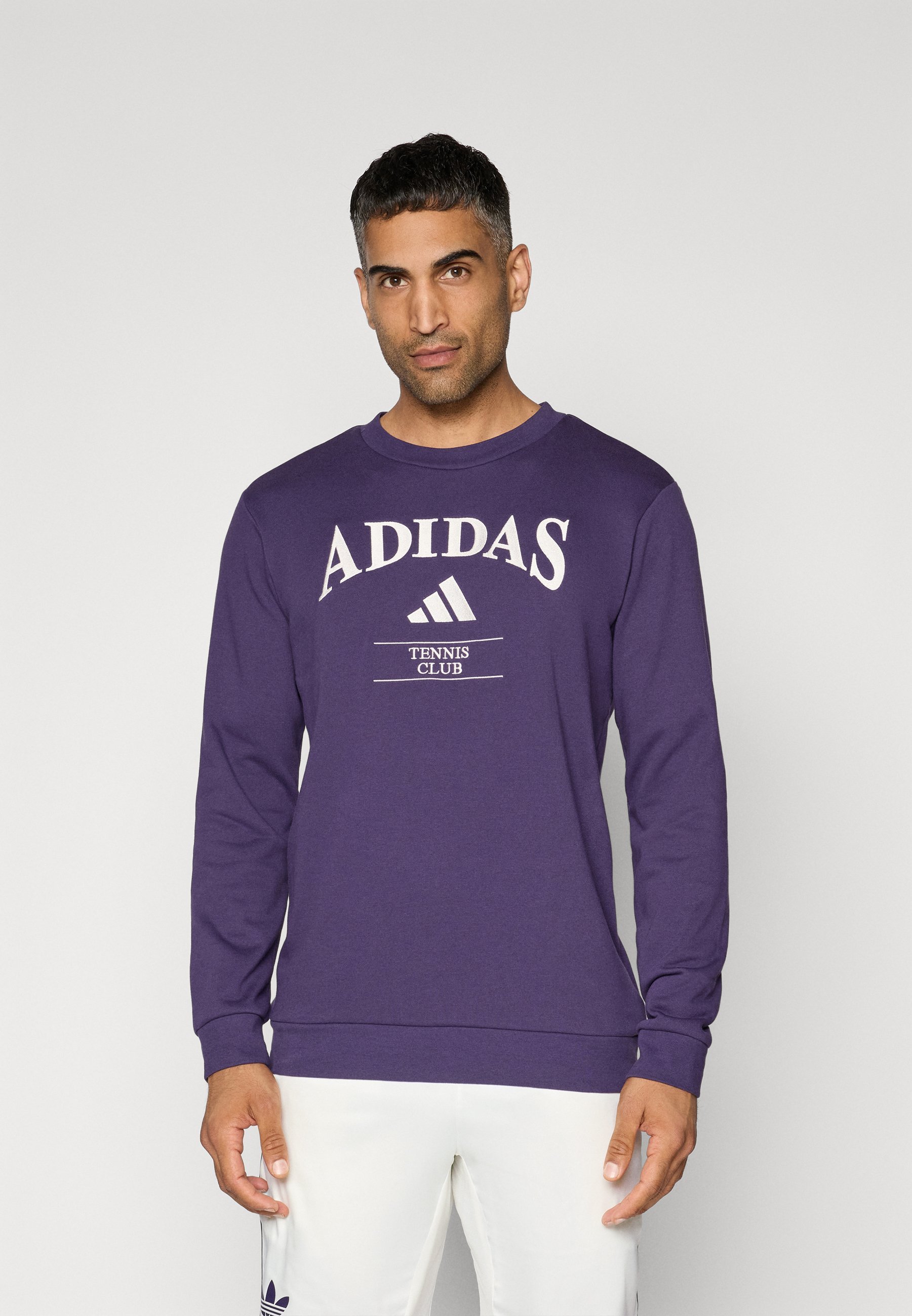 sweat-shirt adidas Performance HERITAGE TENNIS GRAPHIC CREW - prune aurore