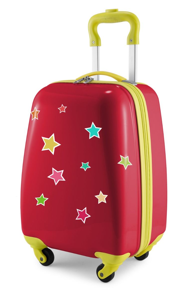 Para crianças - Mala infantil com adesivos refletivos Monstro, mala infantil rígida, bagagem de mão, 24 litros
