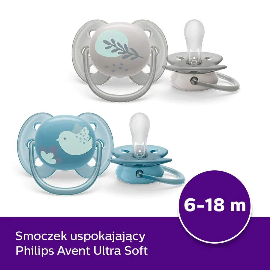 Avent Smoczek Ultra Soft 6-18m, neutral