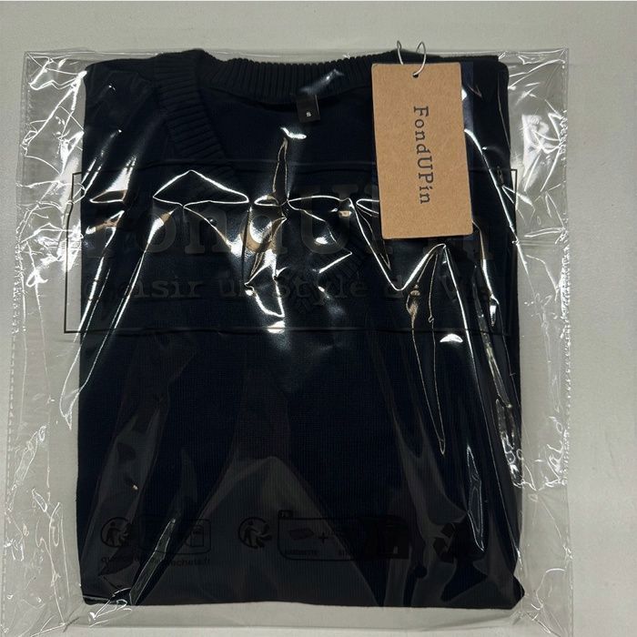 Suéter para hombre, suéter de algodón de punto fino con cuello en V para hombre, suéter de manga larga con cuello en V para hombre, corte clásico - Negro