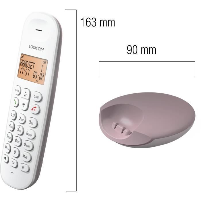 Schnurloses Festnetztelefon – LOGICOM – DECT ILOA 150 SOLO – Taupe – Ohne Anrufbeantworter
