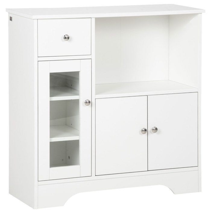 HOMCOM - Buffet de cuisine - Panneau de particules - 80x30x82cm - Blanc