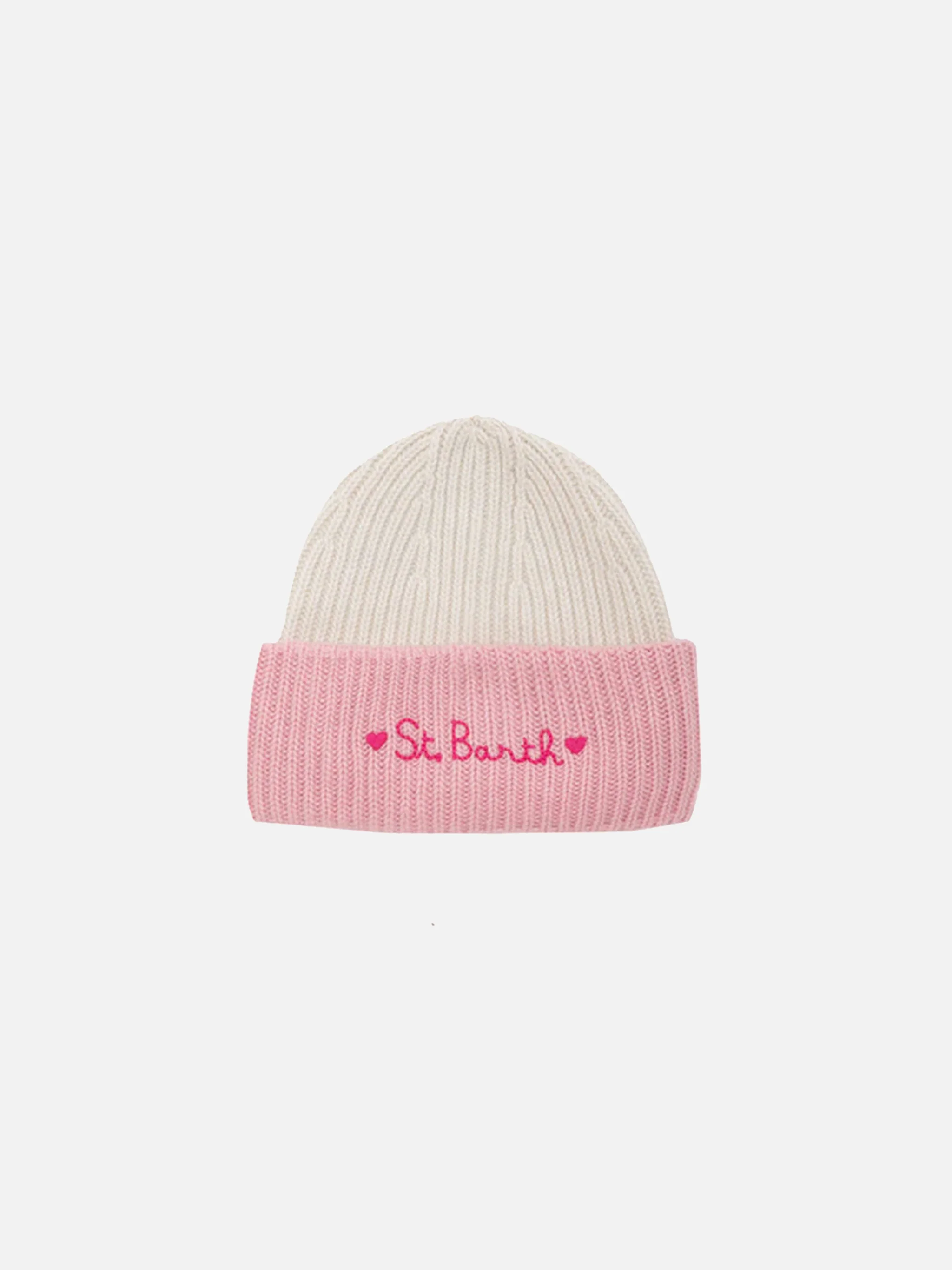 Strickmütze für Mädchen mit St.-Barth-Stickerei