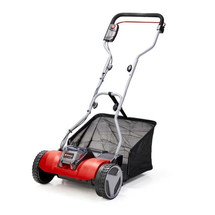 Cortacésped manual inalámbrico Einhell GE-HM 18/38 Li Solo PXC (18 V, 400 m²). Se suministra sin batería ni cargador.