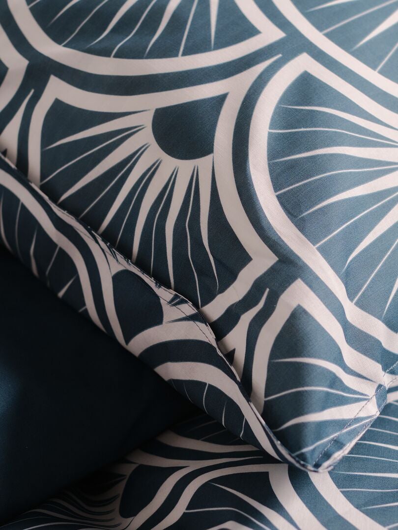 Juego de cama estampado - doble - AZUL