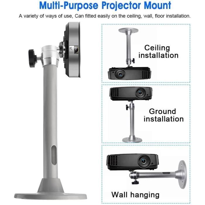 Soporte para proyector - YYV - Universal - Aluminio - Ajustable - Techo/Pared